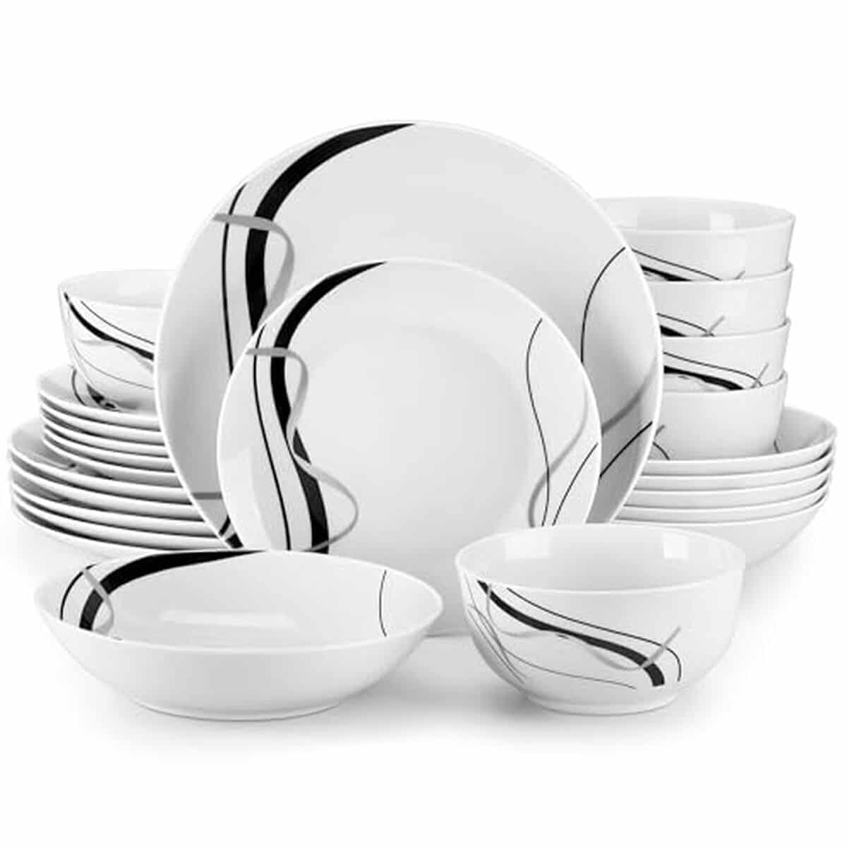Avis complet sur le service de table VEWEET Fiona 24 pièces