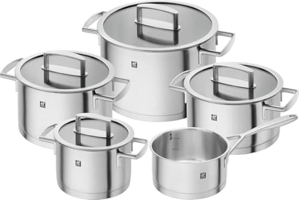 Test : batterie de cuisine inox mat Zwilling set de 5 casseroles