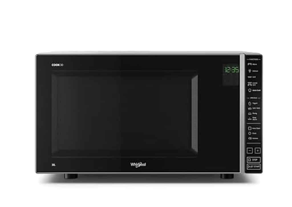 Test du four à micro-ondes Whirlpool MWP 303 SB : 30L de puissance en argent/noir