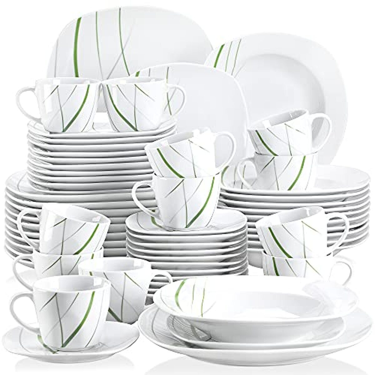 Test du service de table veweet aviva 60pcs : élégance et polyvalence