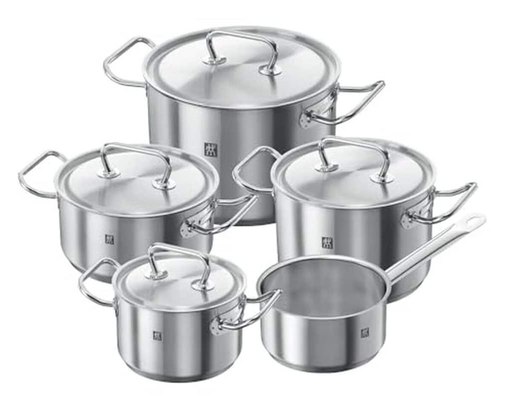 Test : set de casseroles Zwilling argenté, 5 pièces