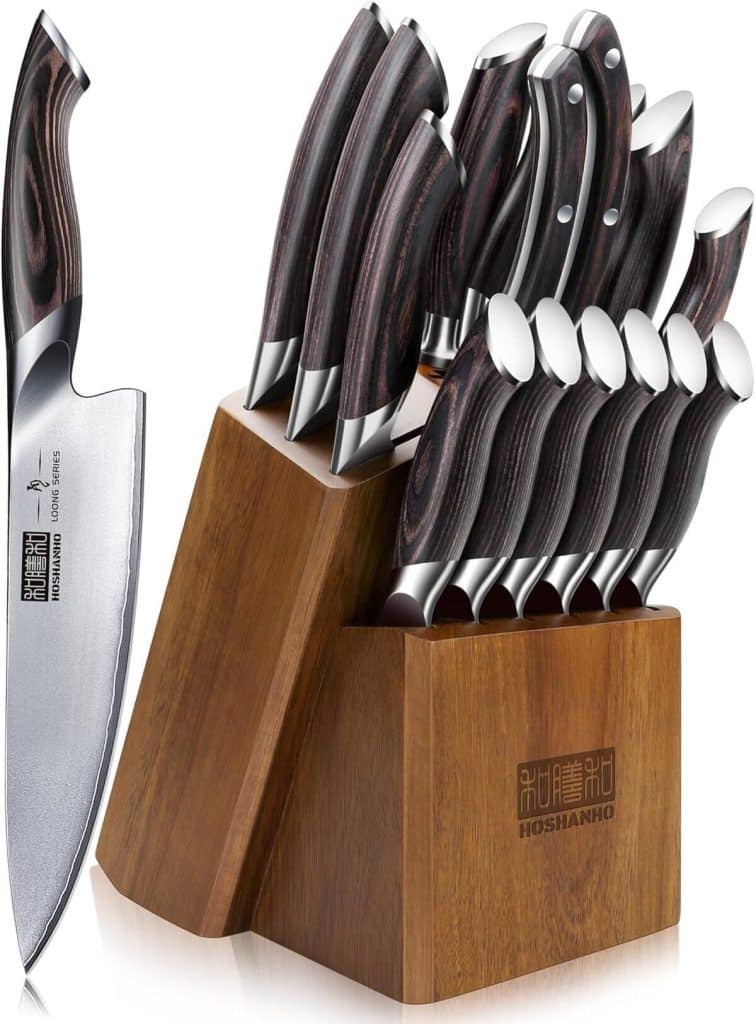 Test : set de couteaux HOSANHO 16 pièces ultra tranchant