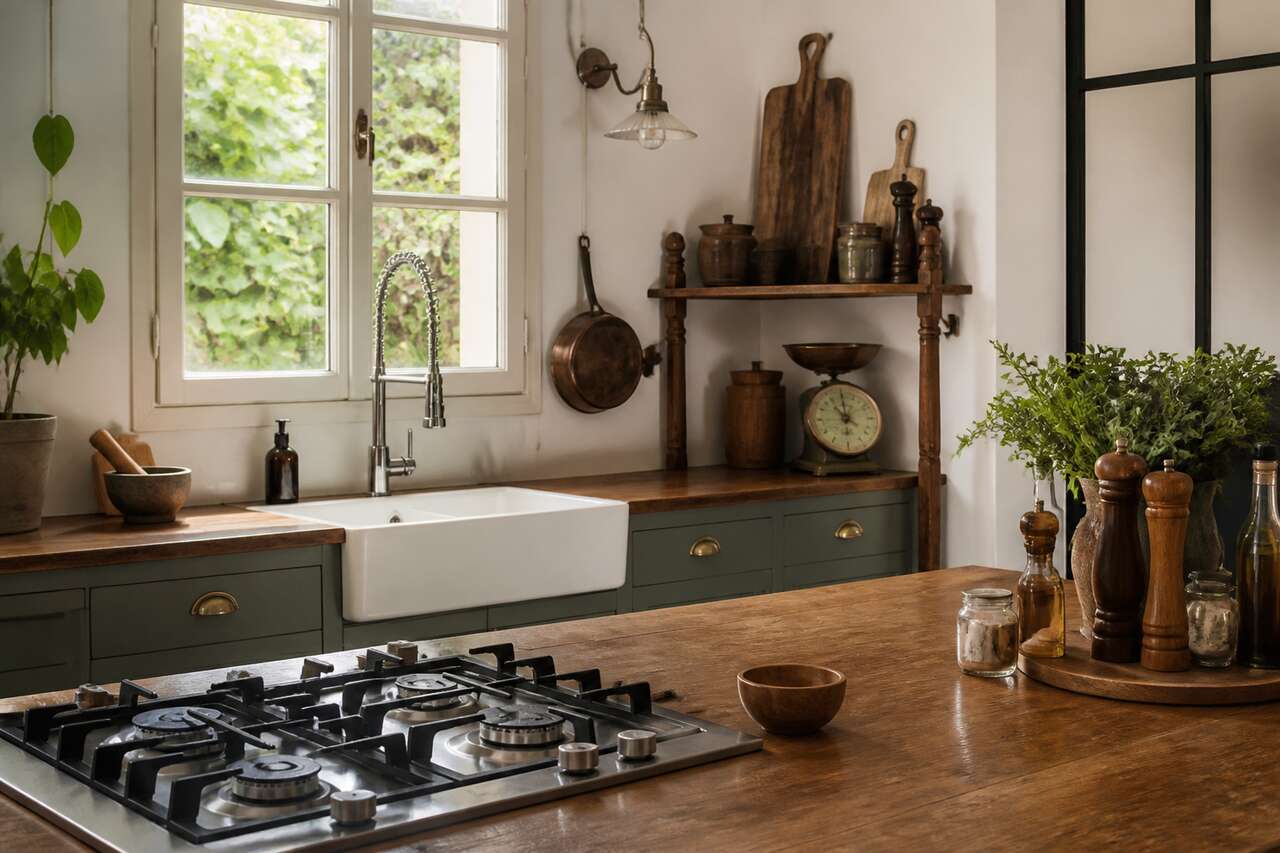 Des cuisines d&rsquo;autrefois aux premi&egrave;res cuisines modernes : hygi&egrave;ne, eau et gaz