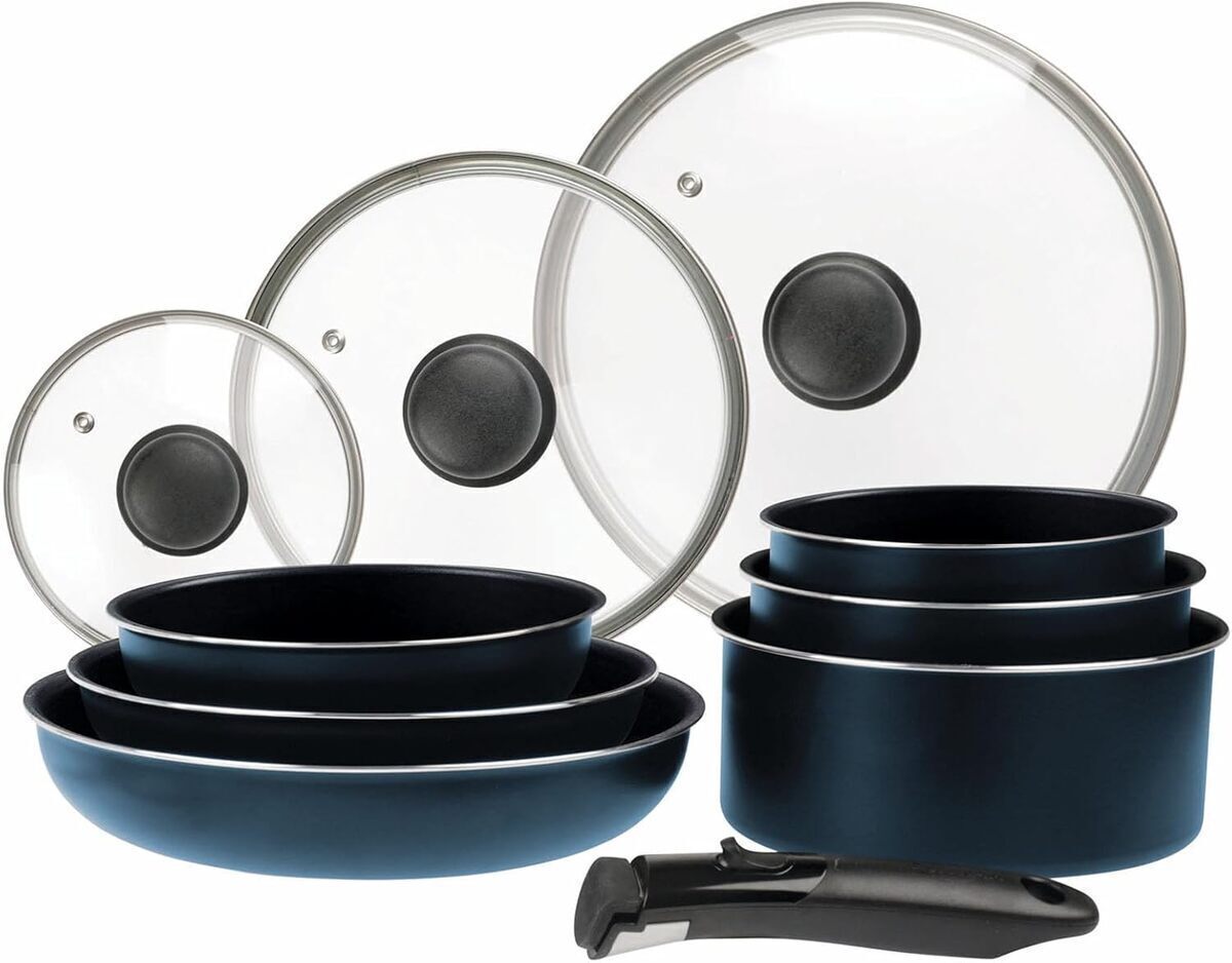 Test de la batterie de cuisine Sitram 714251 : aluminium bleu mat, manche amovible