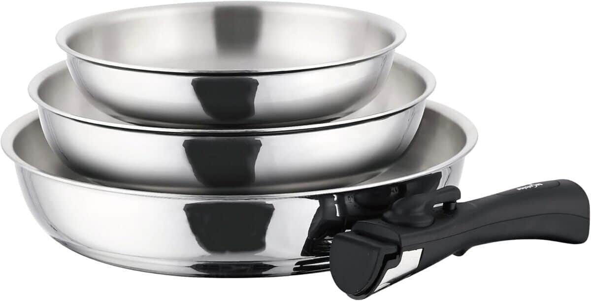 Test du coffret 3 poêles inox TeCuisine : cuisinez sainement