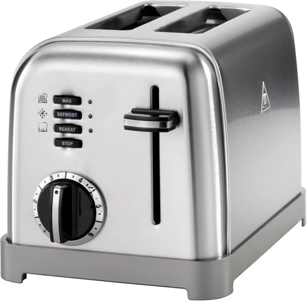Test du grille-pain Cuisinart 2 tranches : fentes larges et performance acier inoxydable