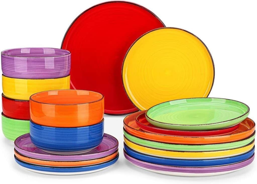 Test du service de table vancasso BONITA multicolore 18 pièces