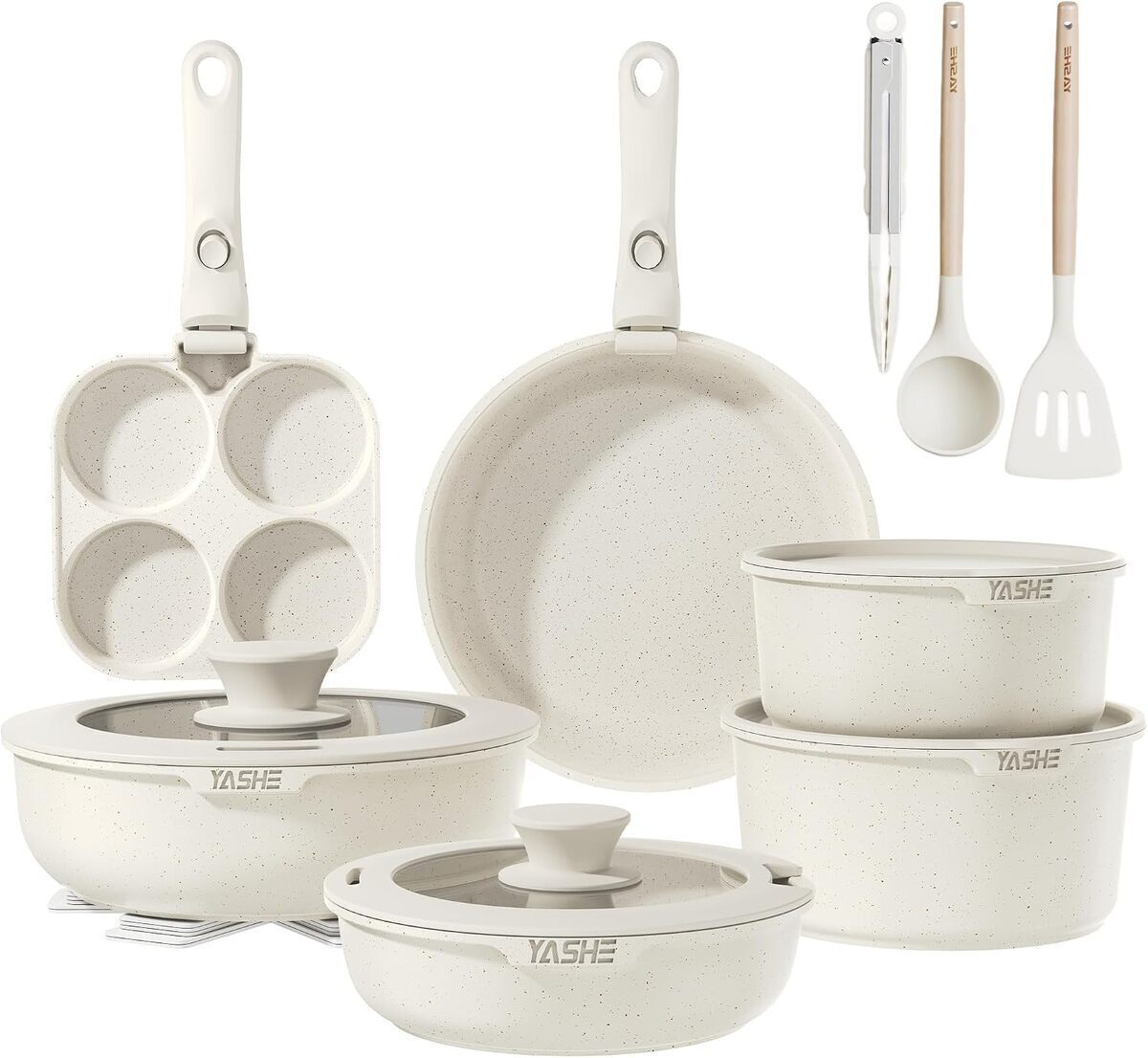 Test : batterie de cuisine YASHE 20 pièces, antiadhésive et polyvalente