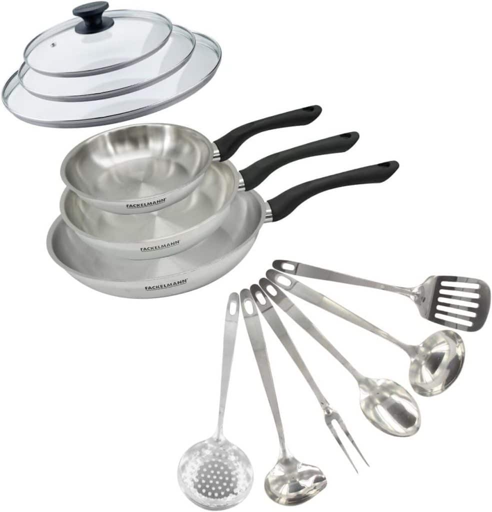 Test des poêles inox Fackelmann 9445950 : polyvalence et performance