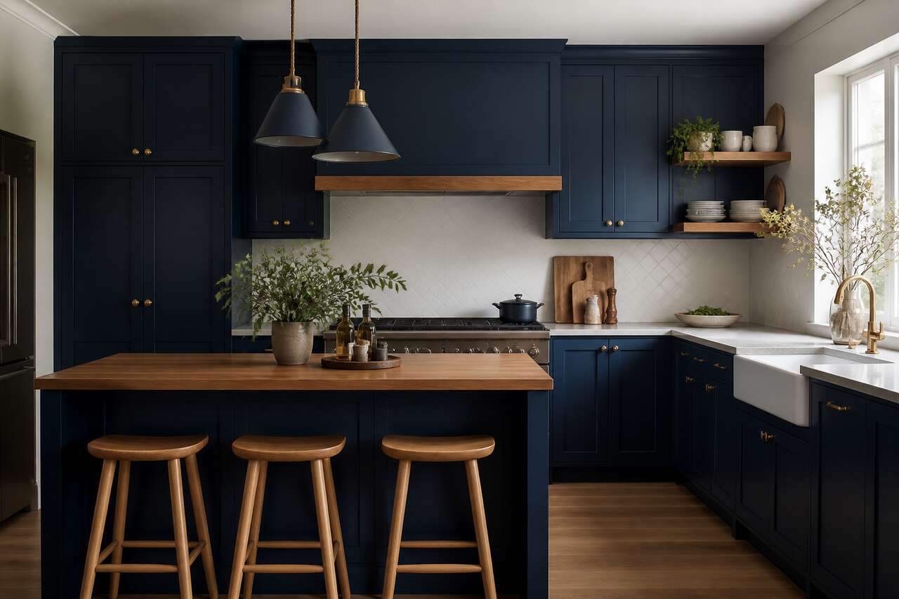 Cuisine bleu marine : comment la rendre chaleureuse ?
