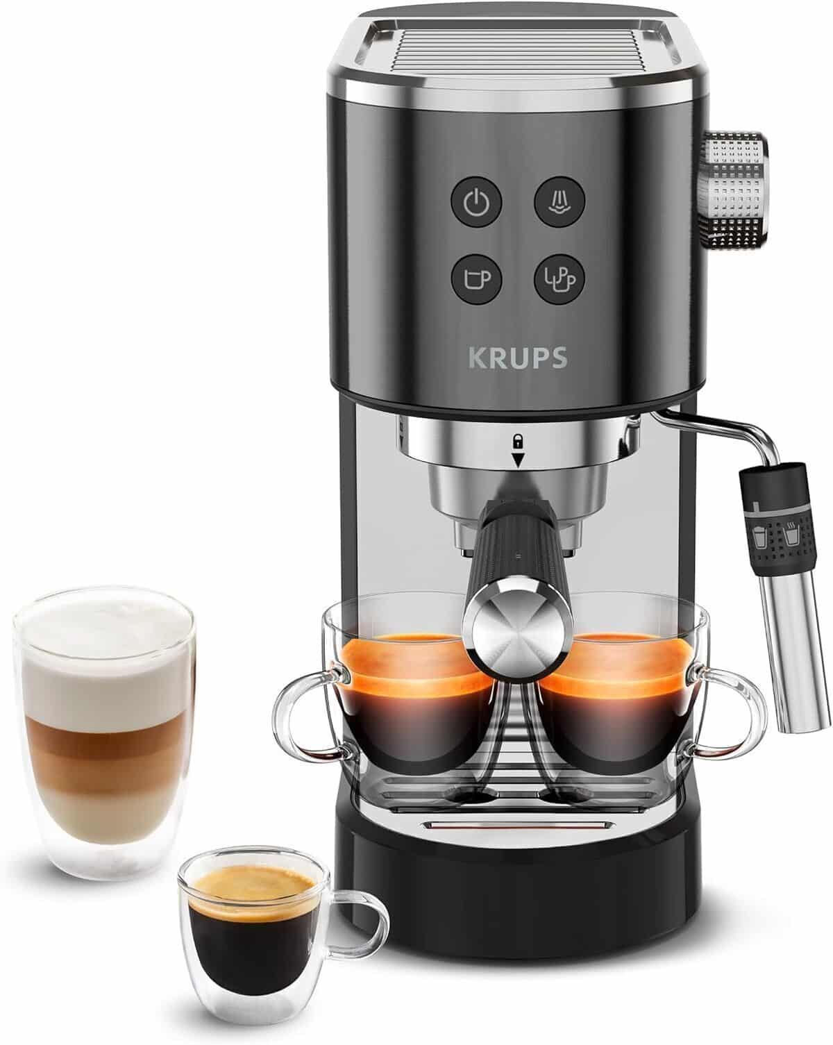 Test Krups Virtuoso+ : expresso manuel 15 bars inox