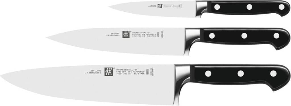 Test : série Professional S de zwilling - couteaux en acier inoxydable
